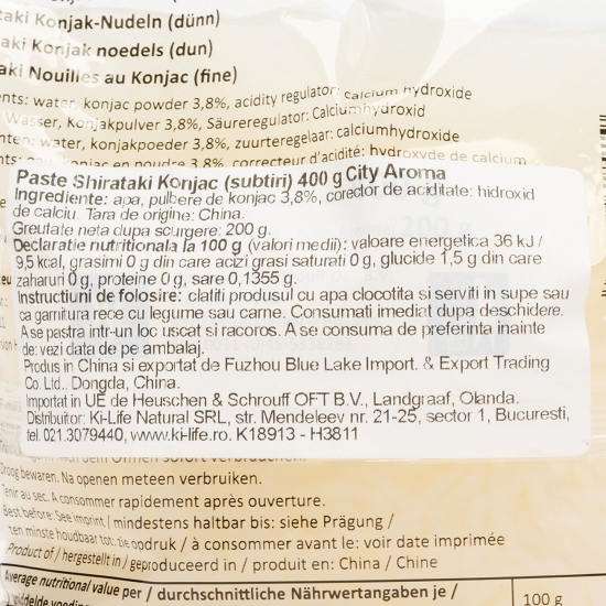 Paste Shirataki Konjac (subțiri) 400g