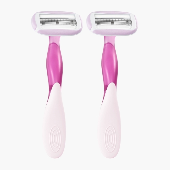 Aparat de ras pentru femei Soleil Escape cu 5 lame, Trandafir & Magnolie, 2 buc