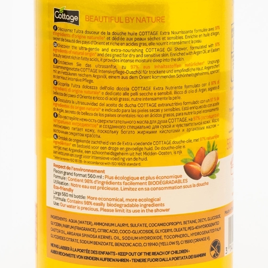 Ulei de duș nutritiv cu ulei de argan 560ml