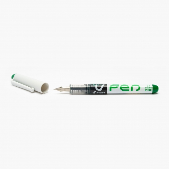 Stilou V-Pen Erasable, vârf mediu, verde