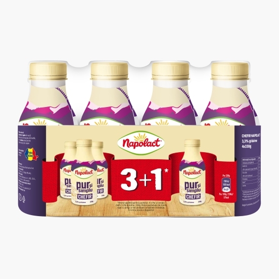 Chefir 3.3% grăsime 4x330g (3+1)