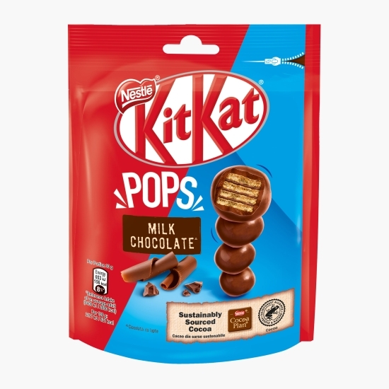 Biluțe cu ciocolată cu lapte și napolitană Pops 140g