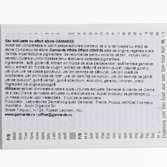 Ser anti-pete cu efect albire 30ml