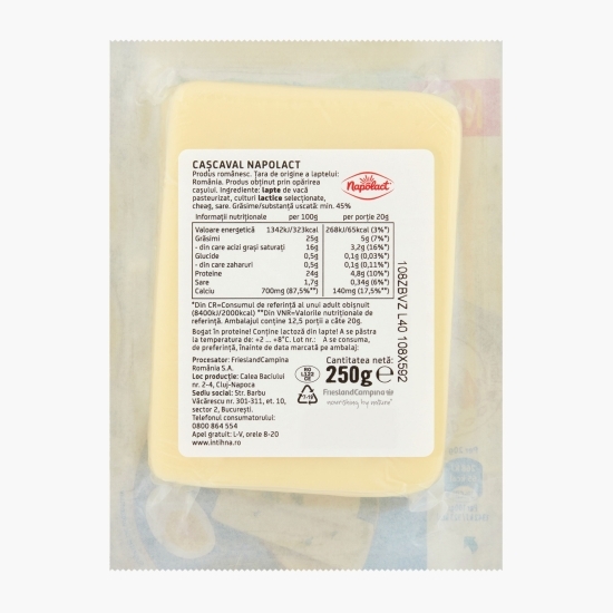 Cașcaval de vacă bloc 250g