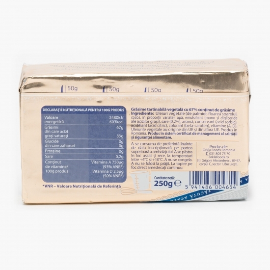 Margarină pentru creme 67% grăsime 250g