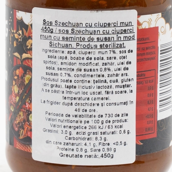 Sos Szechuan cu ciuperci mun 450g