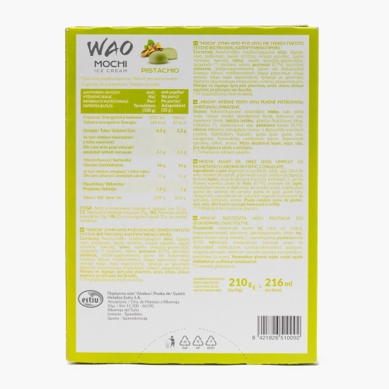Mochi - desert japonez cu înghețată de fistic 216ml (210g)