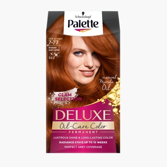 Vopsea de păr permanentă Deluxe Oil-Care Color, 562 arămiu intens strălucitor, 135ml