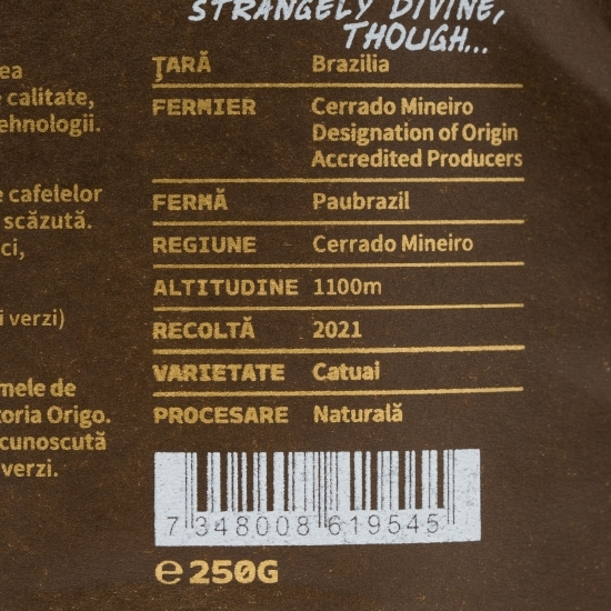 Cafea de specialitate boabe Brazilia Paubrazil 250g