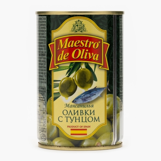 Măsline verzi umplute cu ton 300g
