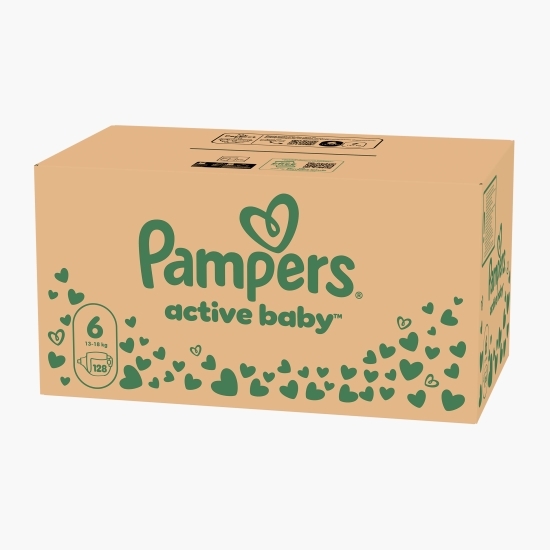 Scutece Active Baby XXL Box, mărimea 6, 13-18kg, 128 buc
