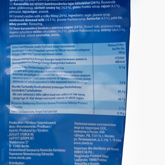 Bomboane de caramel cu cremă de lapte Milky 325g
