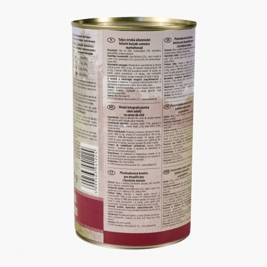 Hrană umedă integrală pentru câini adulți, 1240g, cu carne de vită