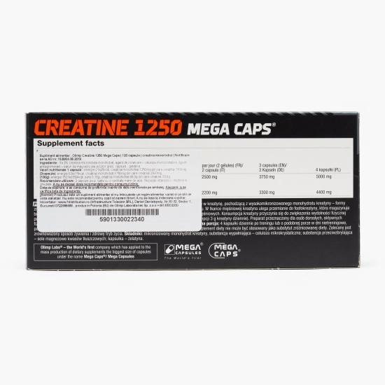 Creatină monohidrată micronizată 1250, 120 capsule