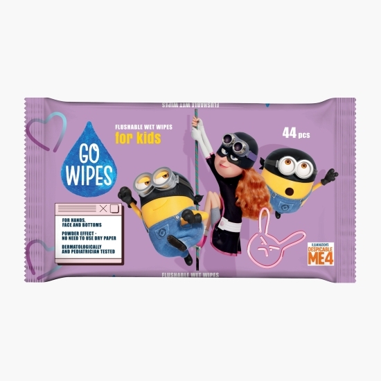 Hârtie igienică umedă Minions, diverse modele, 44 buc