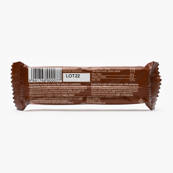 Napolitană cu cremă de cacao 20g