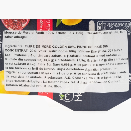 Mousse de mere și rodie (2x100g) 200g