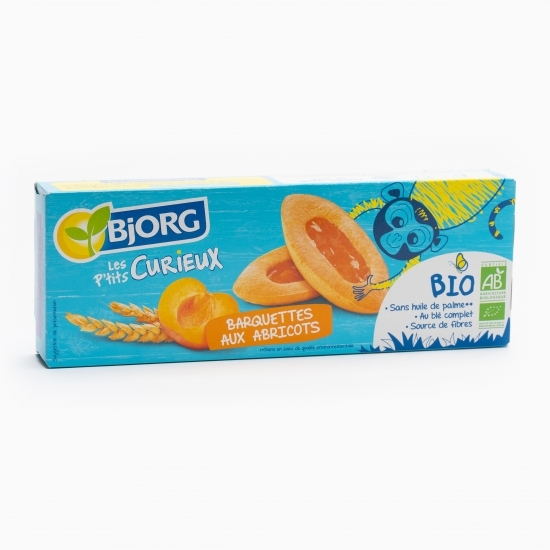 Biscuiți bărcuțe ecologici cu caise 120g