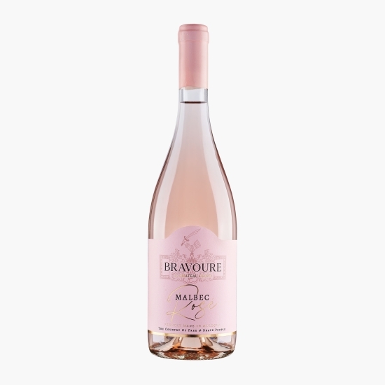 Vin rose sec Malbec Bravoure, 13.5%, 0.75l