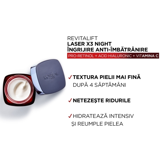 Cremă de noapte antirid Revitalift Laser Renew 50ml