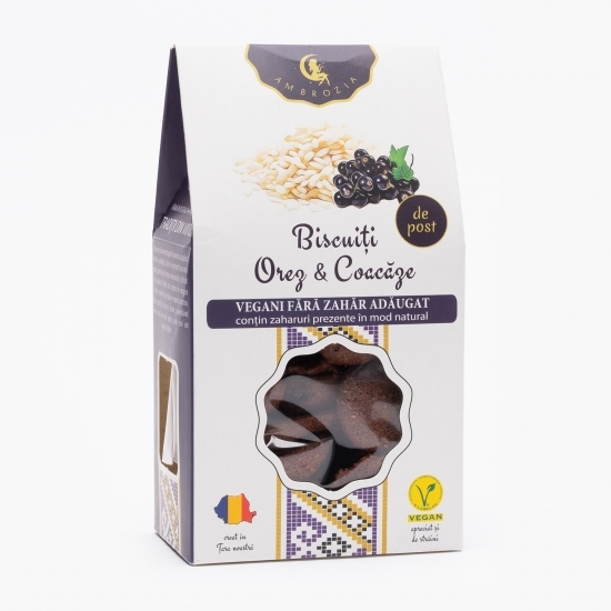 Biscuiți vegani cu orez și coacăze 150g