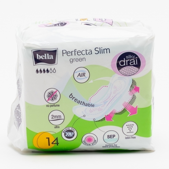 Absorbante Perfecta Slim green 14 buc
