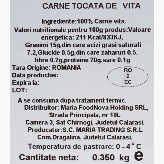 Carne tocată de vită 350g