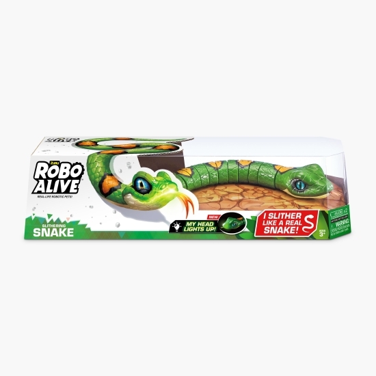 Jucărie interactivă Șarpe robot Robo Alive, verde