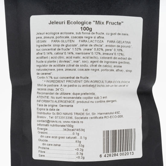 Jeleuri ecologice mix fructe 100g