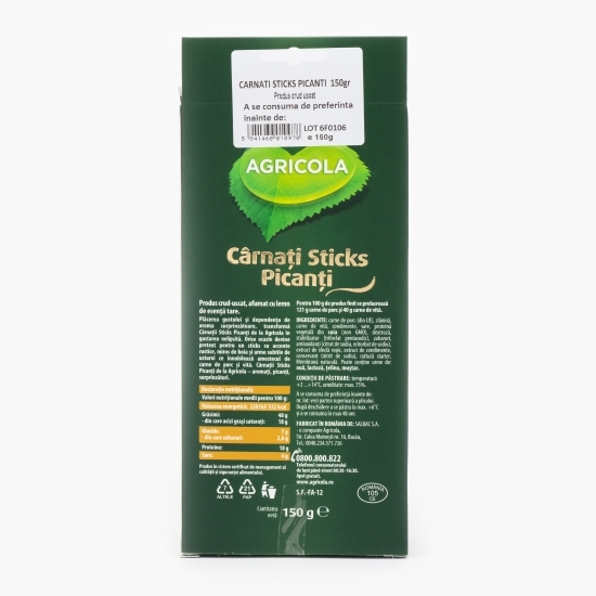 Cârnați sticks picanți 150g