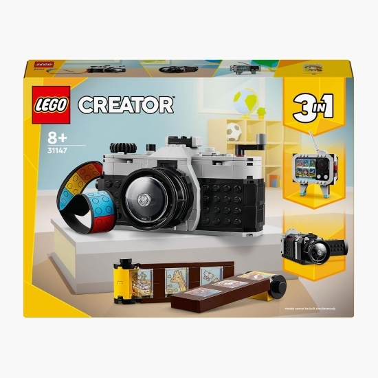 Aparat foto retro, 31147 Creator 3 în 1, 261 piese, +8 ani
