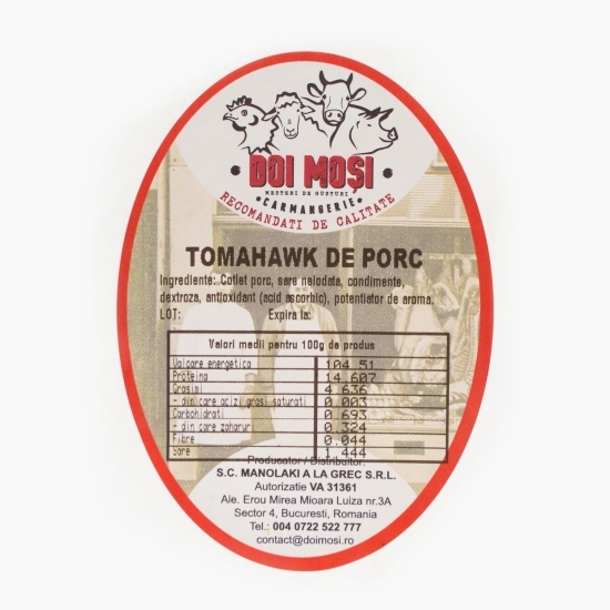 Tomahawk de porc marinat 300g