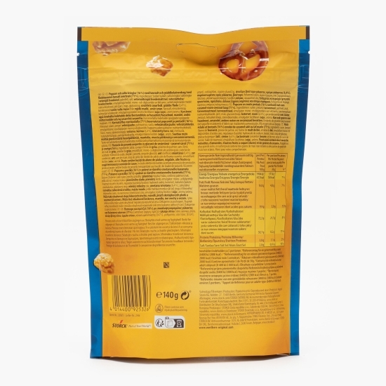 Popcorn cu glazură de caramel, sare de mare și covrigei 140g