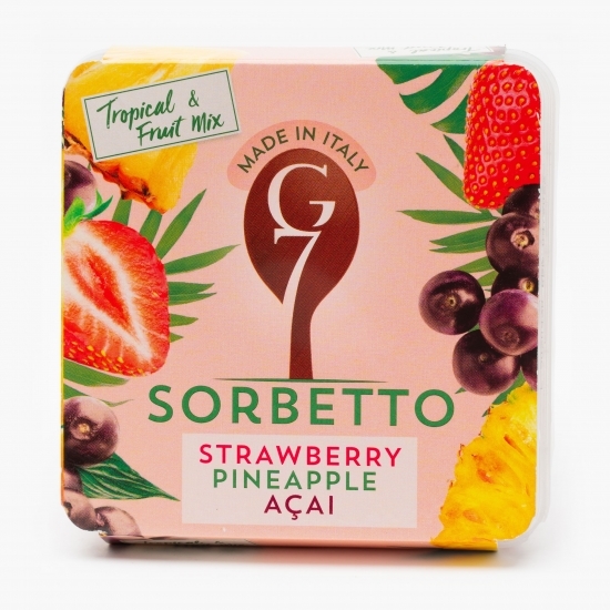 Sorbet căpșuni, ananas, acai 270g