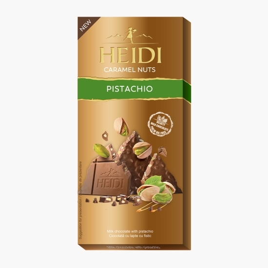 Ciocolată cu lapte și fistic caramelizat 80g