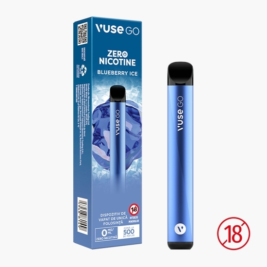 Țigară Electronică Blueberry Ice 0mg/ml, fără nicotină, 500 Puff