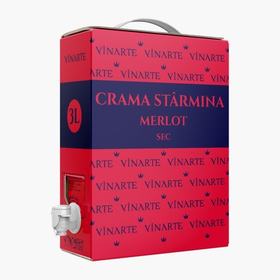 Vin roșu sec Merlot, 12.5%, 3l