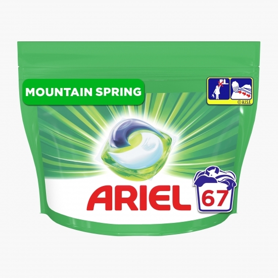 Detergent de rufe capsule All in One Pods Mountain Spring, 67 spălări