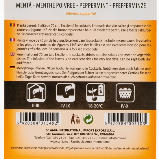 Semințe de mentă 0.1g