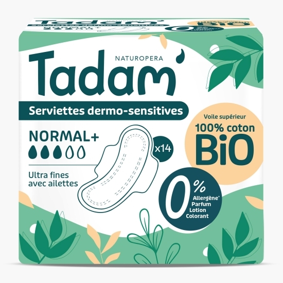 Absorbante bio hipoalergenice Ultra Normal+, 14 bucăți
