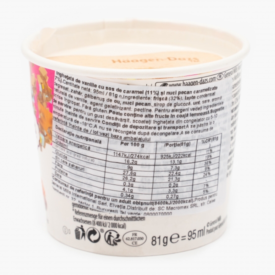 Înghețată cu praline și sos de caramel 81g