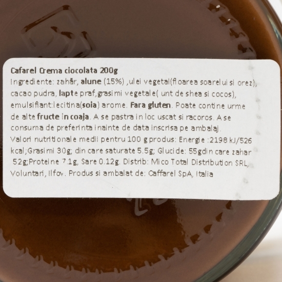 Cremă de ciocolată cu de alune de pădure 200g