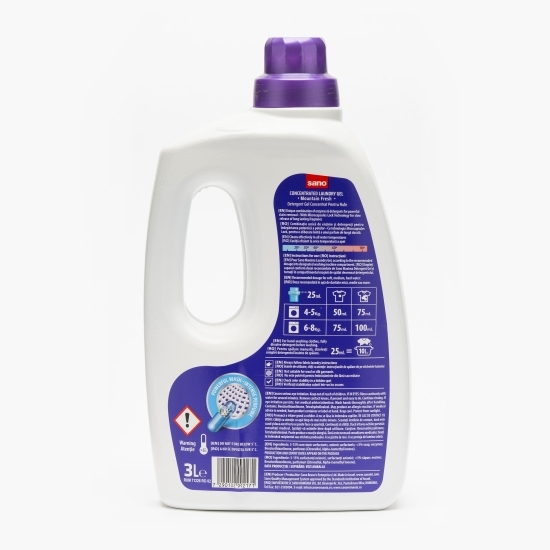 Detergent de rufe lichid gel concentrat Mountain Fresh 60 spălări, 3l