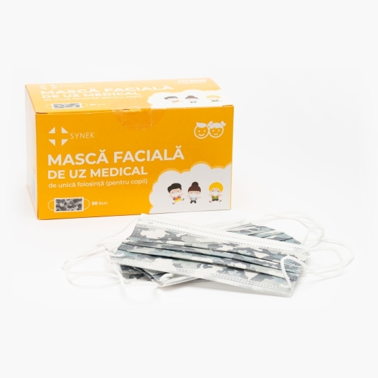 Măști faciale camuflaj pentru copii 50 buc