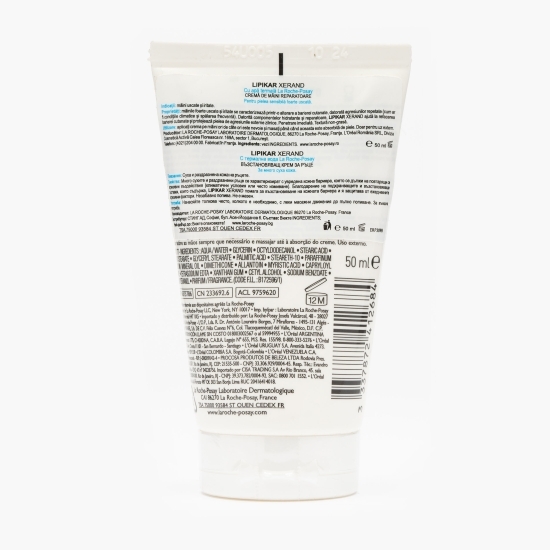Cremă reparatoare pentru mâini foarte uscate Lipikar Xerand, 50ml