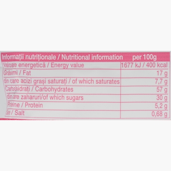 Prajitura casei cu zmeură și cremă de ciocolată 55g
