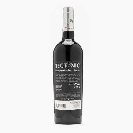 Vin roșu sec Tectonic Fetească Neagră, 14.7%, 750ml