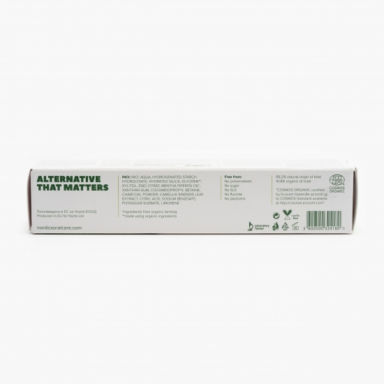 Pastă de dinți bio pentru albire cu cărbune și matcha 75ml