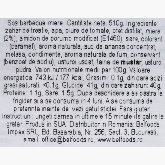 Sos BBQ cu miere, 510g