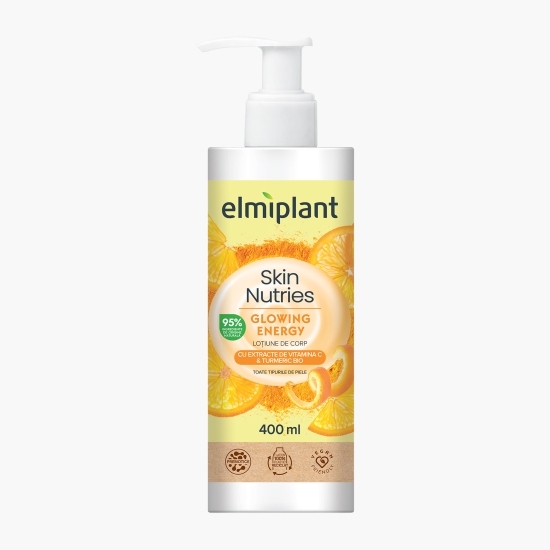 Loțiune de corp Glowing Energy cu extracte de vitamina C și turmeric bio 400ml